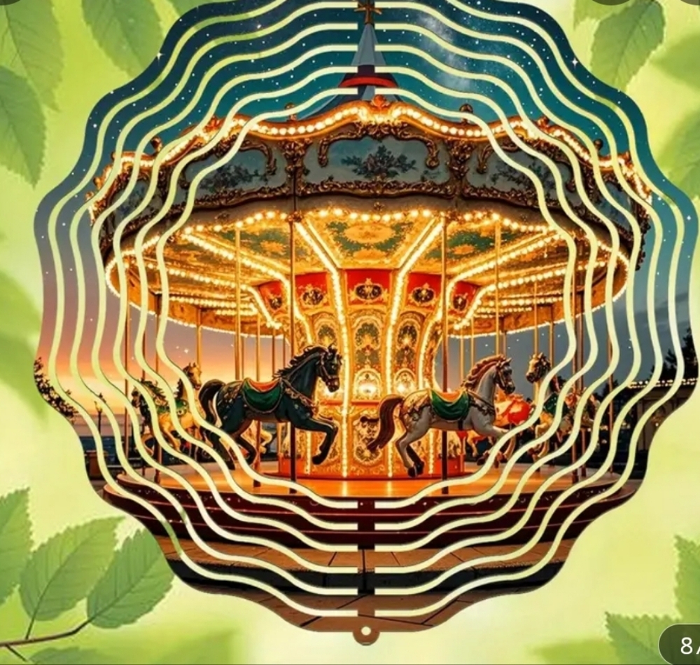 Wind spinner carousel